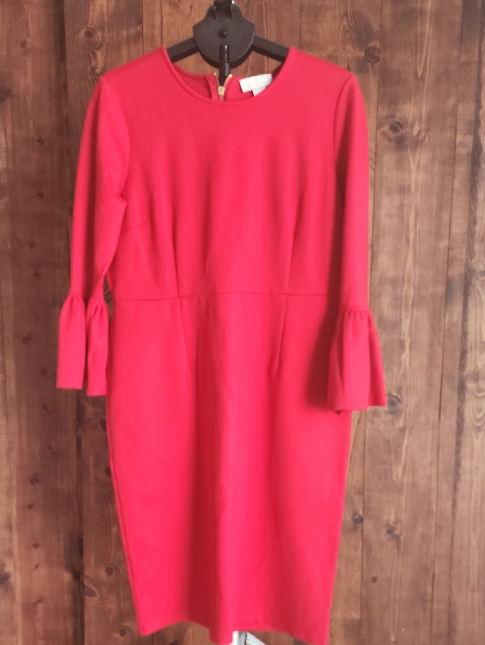 Rachel Parcell Red Bell-Sleeve Sheath Dress